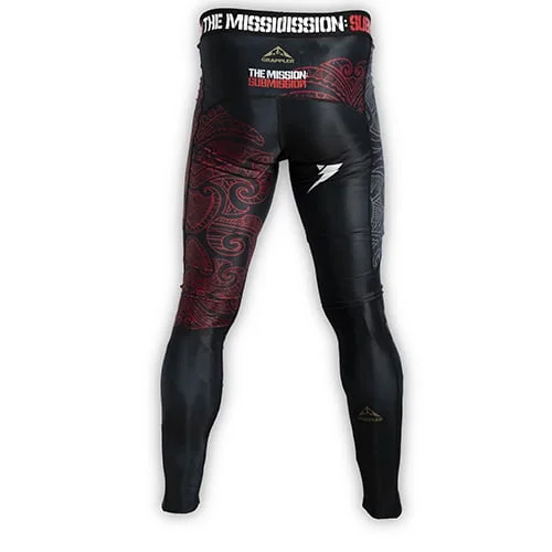 Jiu-Jitsu-spats-compression-wear-redline-black-men-woman-back Jiu-Jitsu-spats-compression-wear-redline-black-men-woman-back